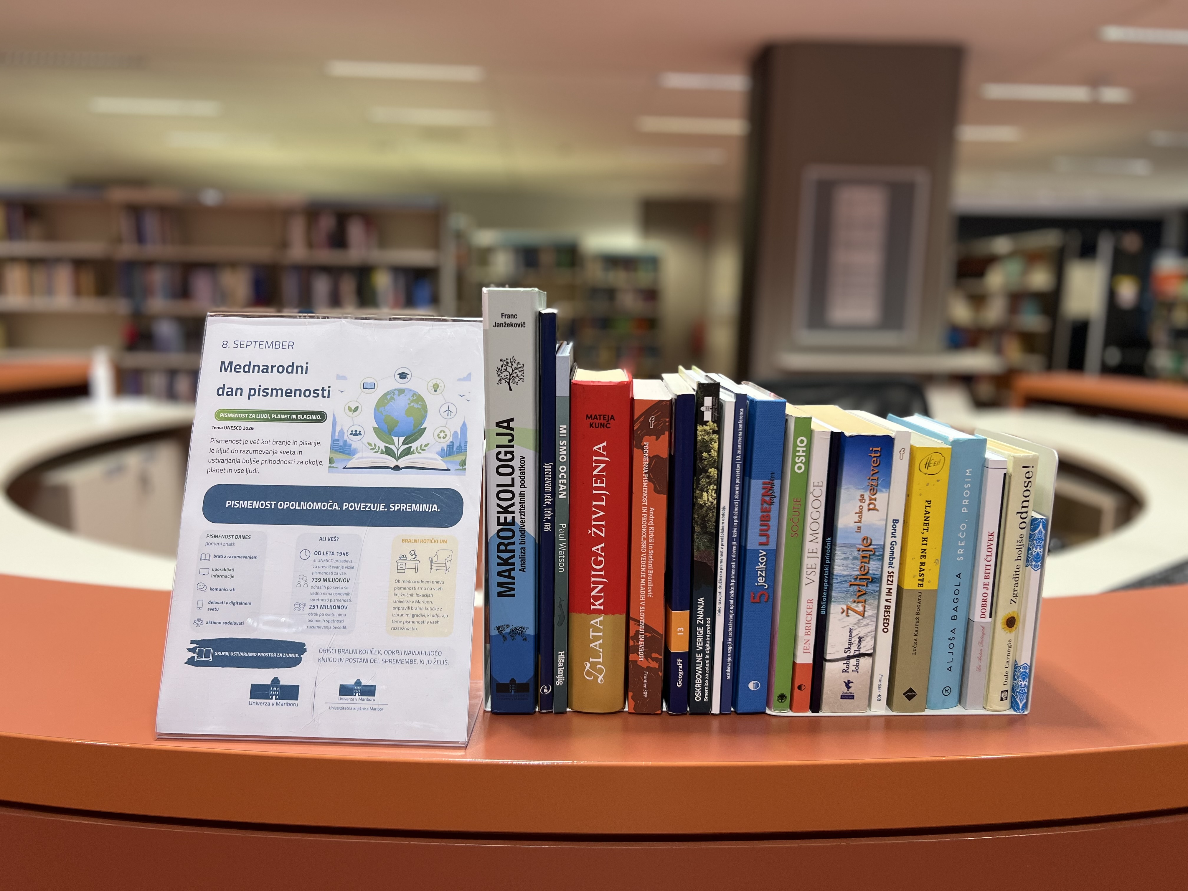 Book Corner at the University of Maribor Library