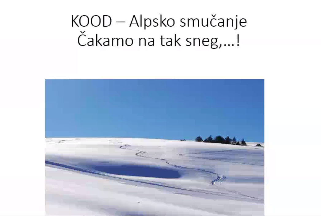 Zasneženo pobočje Pohorja.