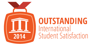 Logotip Outstanding international student satisfaction